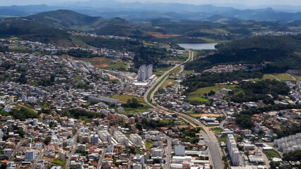 Vista aérea da cidade de Juiz de Fora, MG, Brasil