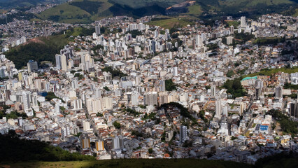 Vista aérea da cidade de Juiz de Fora, MG, Brasil