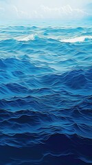 A painting of a large body of water. - 758210437