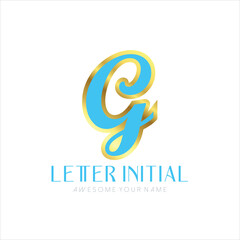 minimalist letter G initials logo design for personal brand or company