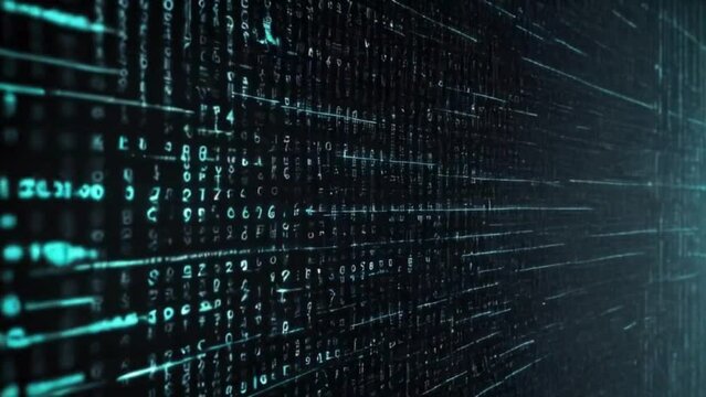 binary code background loop 4k video