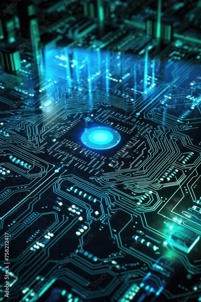 Leinwandbilder detailed view of a computer circuit board. suitable for technology concepts