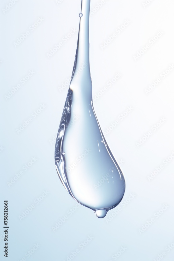 Aufkleber a single drop of water hanging in mid-air. perfect for illustrating concepts of physics or capturing