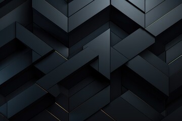 Abstract wallpaper design in black and gold colors. Suitable for modern interior decor - obrazy, fototapety, plakaty