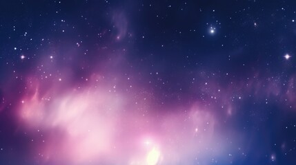 A stunning view of a purple and blue galaxy with twinkling stars. Perfect for science or space-themed projects