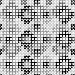Seamless pattern. Circles ornament. Figures background. Digital paper, web designing, textile print. Geometrical backdrop. Dots motif. Simple shapes wallpaper. Vector