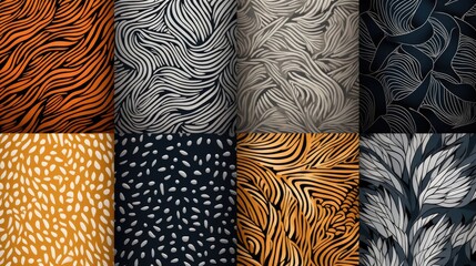Assorted fabric patterns suitable for diverse projects