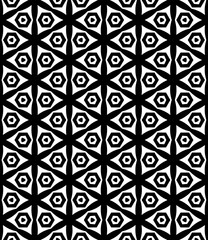 Black and white seamless abstract pattern. Background and backdrop. Grayscale ornamental design.