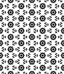Black and white seamless abstract pattern. Background and backdrop. Grayscale ornamental design.