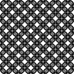 Black and white seamless abstract pattern. Background and backdrop. Grayscale ornamental design.