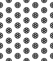 Black and white seamless abstract pattern. Background and backdrop. Grayscale ornamental design.
