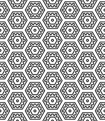 Black and white seamless abstract pattern. Background and backdrop. Grayscale ornamental design.