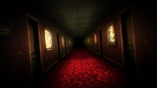 Dark Eerie Hallway