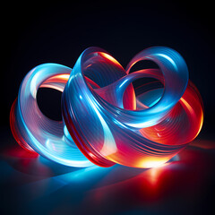 Abstract patterns created with light painting. 