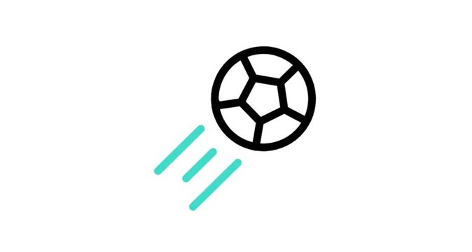 football ball icon animation video