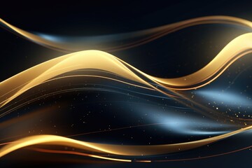 A dark blue background with a golden wave, perfect for luxury and elegant designs