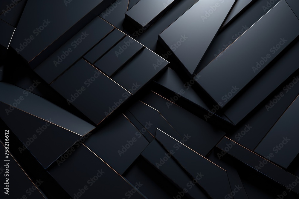 Poster a bunch of black boxes stacked on top of each other. suitable for business and storage concepts