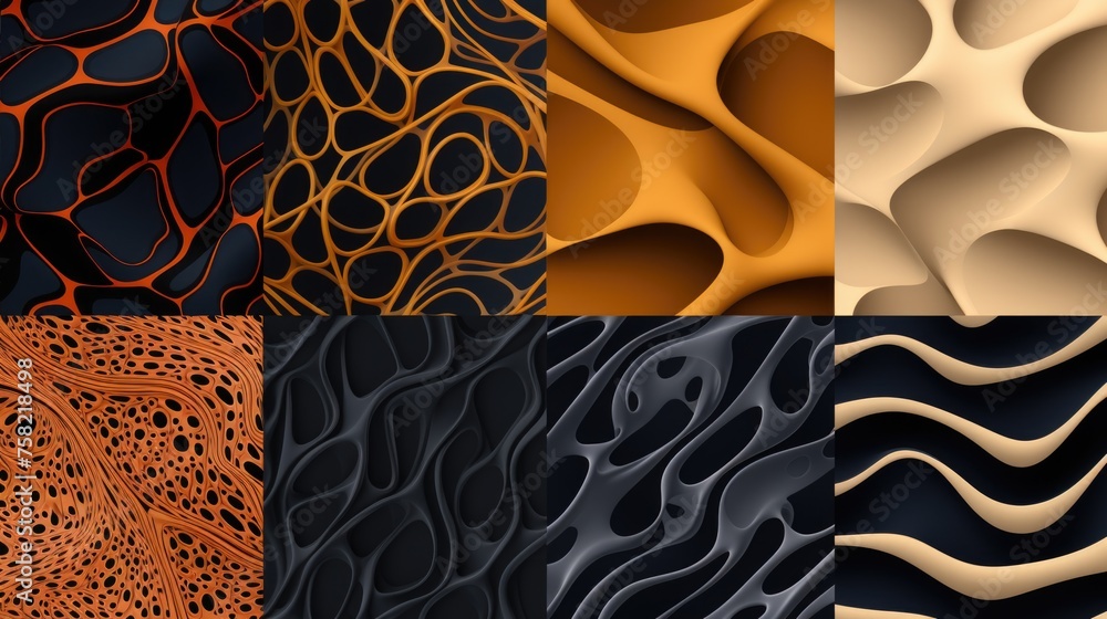 Aufkleber Set of four different textured backgrounds, perfect for various design projects