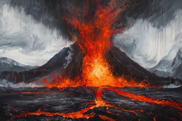 eruption, picture of the natural phenomena