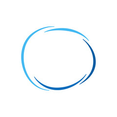 Abstract blue swirl circle