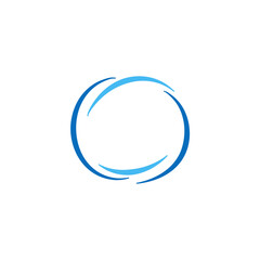 Abstract blue swirl circle