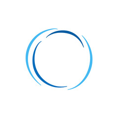 Abstract blue swirl circle
