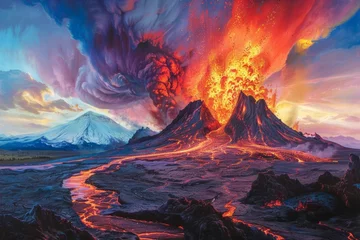 Fotobehang eruption, picture of the natural phenomena © Наталья Добровольска
