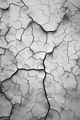 Fototapeta premium Detailed black and white photo of a cracked wall, perfect for architectural and construction projects