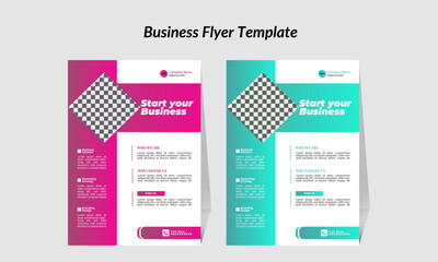 Eye catching color flyer design for company , corporate , business farm , business as well as introduction way with rectangular background . 