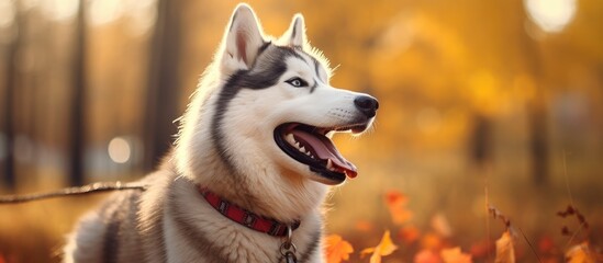 Majestic Husky: A Stunning Portrait of a Regal Canine with a Wolf-like Appearance