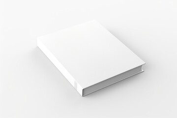 A white book on a white surface. Suitable for educational concepts