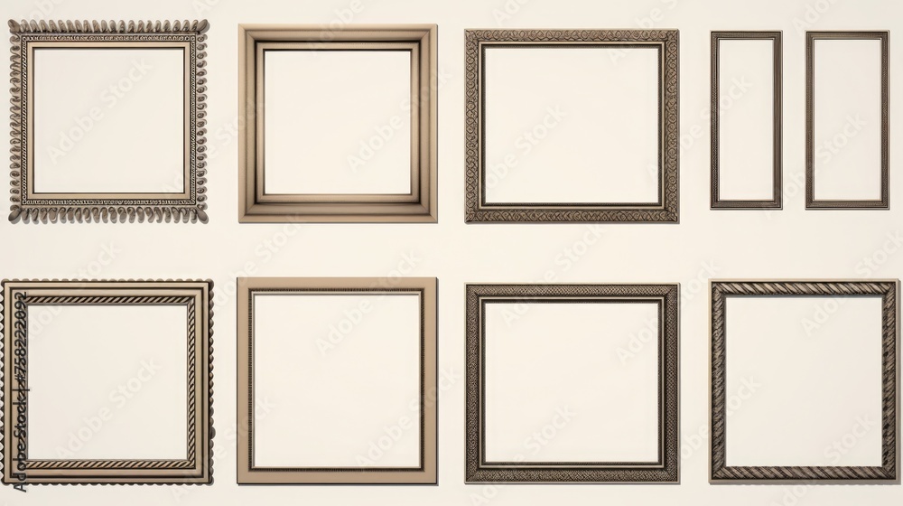 Poster Various sizes of picture frames for display