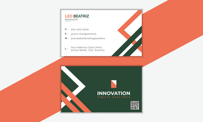 Green Minimal Business Card Mockup