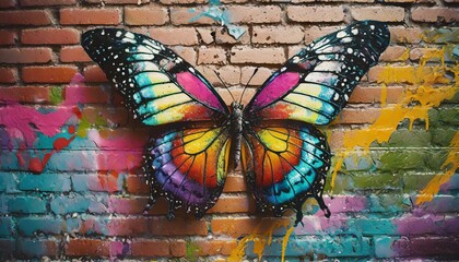 Colorful graffiti butterfly 