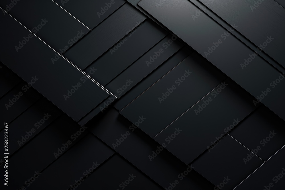 Poster Close up shot of a black wall with distinct lines. Suitable for background or texture use