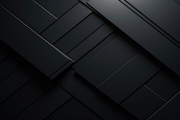Close up shot of a black wall with distinct lines. Suitable for background or texture use - obrazy, fototapety, plakaty