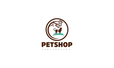 Stylish logo reflecting the diversity of pet breeds, with charming and vibrant designs.