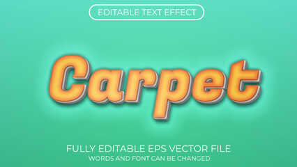 Carpet editable text effect. Editable text style effect