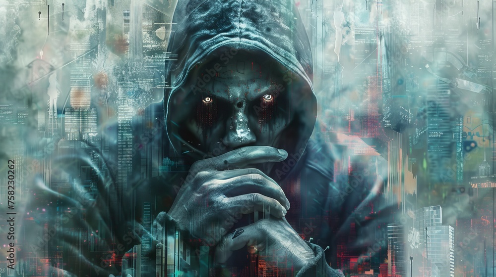 Poster a financial rebellion led by a charismatic leader, hacking into corrupt systems to redistribute weal