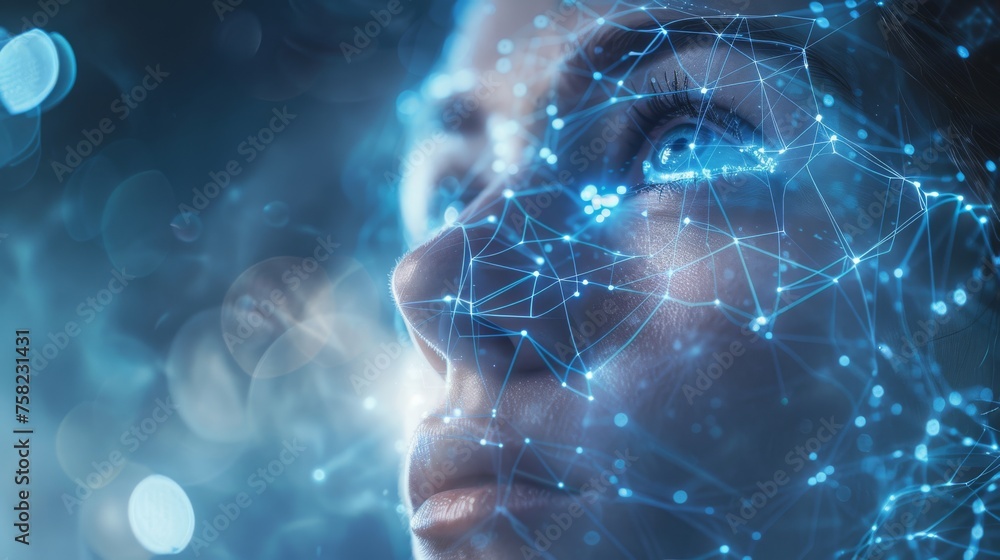 Poster n ai-driven utopia where financial markets are perfectly efficient, eliminating poverty and ensuring