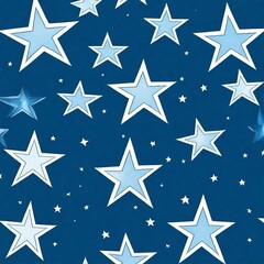 Obraz premium White stars with blue background