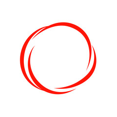 abstract red circle waves