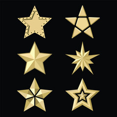 gold star on black background