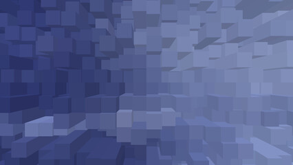 A background of many squares and pixels in different shades of blue.
