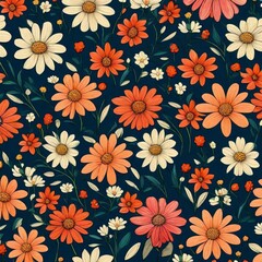 seamless pattern with flowers