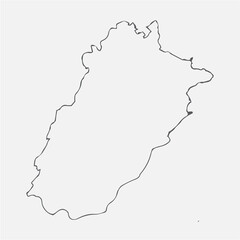 Obraz premium Punjab Outline map Pakistan Province, Vector Art 