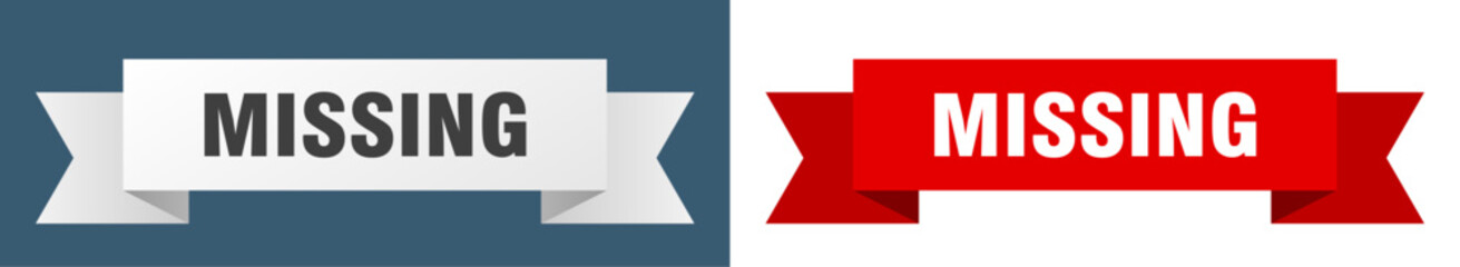 missing ribbon. missing isolated paper sign. banner