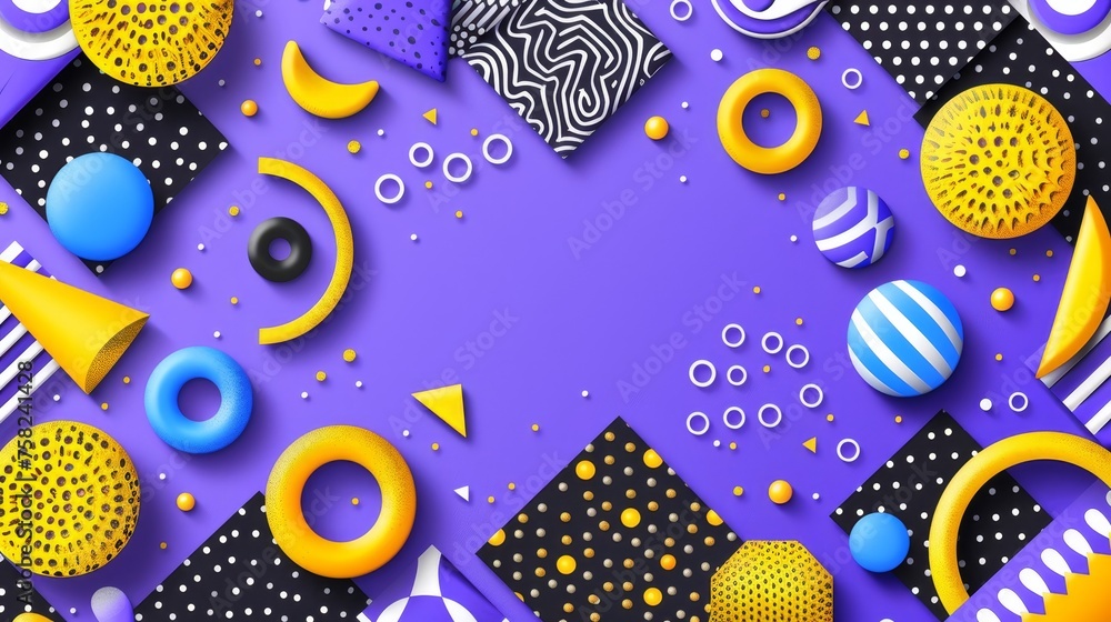 Poster vibrant geometric backgrounds with sharp angles and interlocking shapes for striking compositions