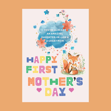 First Mothers Day Holiday Card