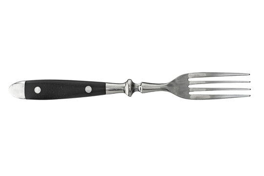 Old vintage fork isolated on white background.